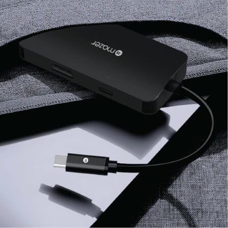 อุปกรณ์เชื่อมต่อ ยูเอสบี-ซี มีเดีย ฮับ MAZER M-UC2MULTI4060-BK MAZER USB-C 6-IN-1 HUB_2