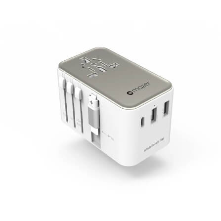 หัวแปลงปลั๊กไฟ MAZER M-IFTRAVEL370-WT รองรับไฟสูงสุด 2400 วัตต์_2