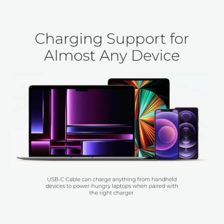 สายชาร์จ USB-C TO USB-C MAZER M-FLEX-C265-BK 60 วัตต์ ยาว 2 เมตร สีดำ_3