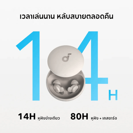 หูฟังไร้สาย Soundcore A6611Z21 A20 Sleep 14/80 ชม. สีขาว_4