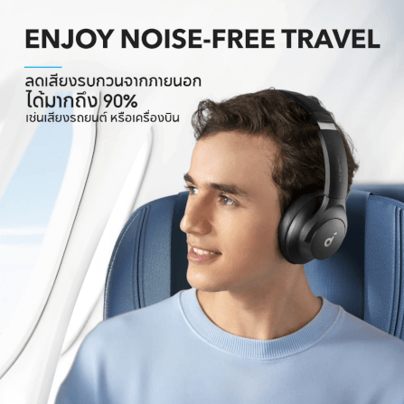 หูฟังไร้สาย Soundcore A3004H12 Q20i ระบบตัดเสียงรบกวน ANC รองรับ Hi-Res ใช้งาน 40/60 ชั่วโมง สีดำ_6