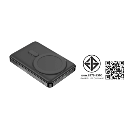 แบตเตอรี่สำรอง Pisen TP-D080-GRY 10,000mAh PowerMag แบบดิจิตอลแม่เหล็ก 2in1 สีดำ_3