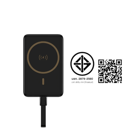 แบตเตอรี่สำรอง Pisen TP-D113-BLK 10,000mAh ชาร์จเร็วสูงสุด 30 วัตต์ Wireless Powerbank สีดำ_2