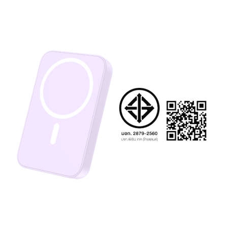 แบตเตอรี่สำรอง Pisen TP-D111-PUR 10,000mAh ชาร์จไร้สาย ชาร์จเร็วสูงสุด 20 วัตต์ PowerMag สีม่วง_2