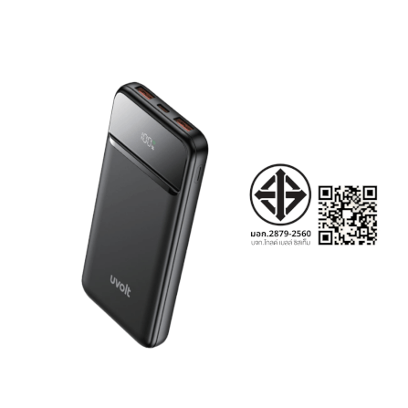 แบตเตอรี่สำรอง UVOLT EP11PD-BLK (EP-P104) 10,000 MAH สีดำ (PD20W I QC3.0 หน้าจอ LED)_2