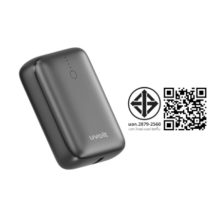 แบตเตอรี่สำรอง UVOLT EP-I102 POWER BANK MINI ความจุ 10,000 MAH ชาร์จเร็ว PD+QC 20W สีดำ_2