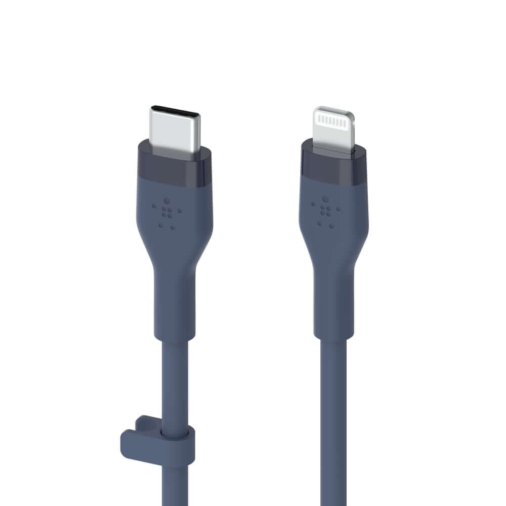 สายชาร์จ  Belkin รุ่น CAA009bt1MBL USB-C to Lightning  BOOST CHARGE Flex ยาว 1 เมตร สีน้ำเงิน