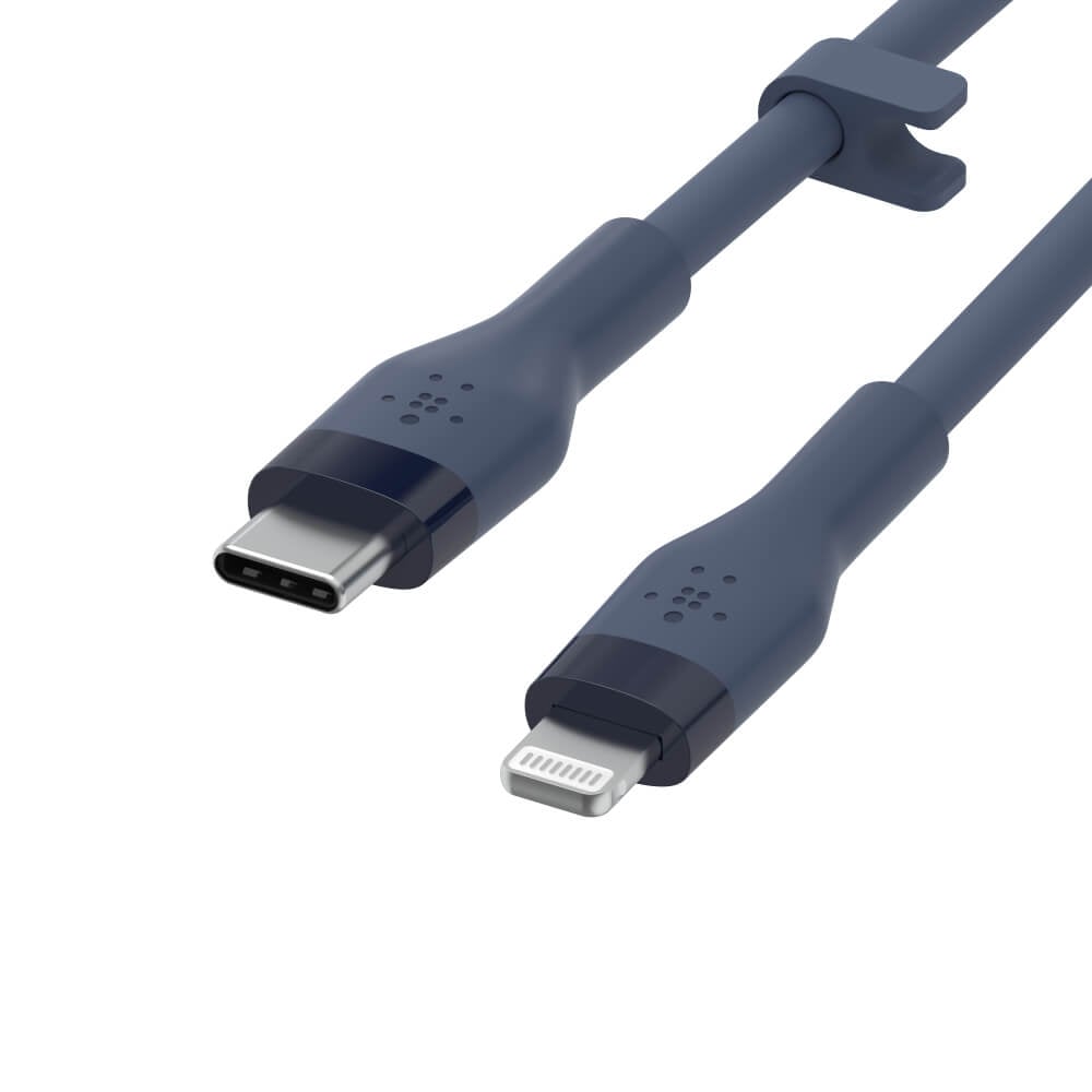 สายชาร์จ  Belkin รุ่น CAA009bt1MBL USB-C to Lightning  BOOST CHARGE Flex ยาว 1 เมตร สีน้ำเงิน_3