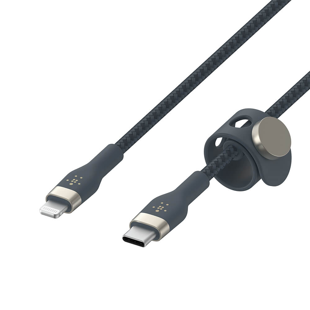 สายชาร์จ Belkin รุ่น CAA011bt1MBL USB-C to Lightning  ยาว 1 เมตร สีน้ำเงิน_1