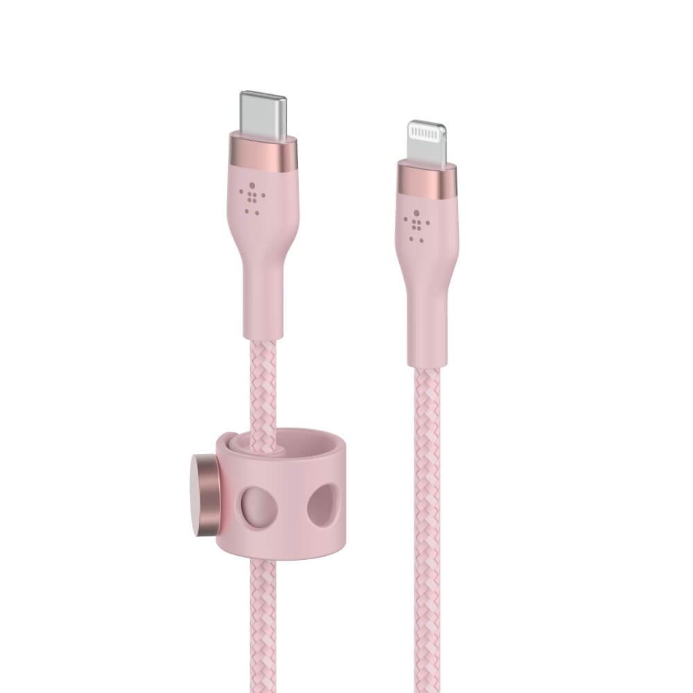 สายชาร์จ Belkin รุ่น CAA011bt1MPK USB-C to Lightning  ยาว 1 เมตร สีชมพู