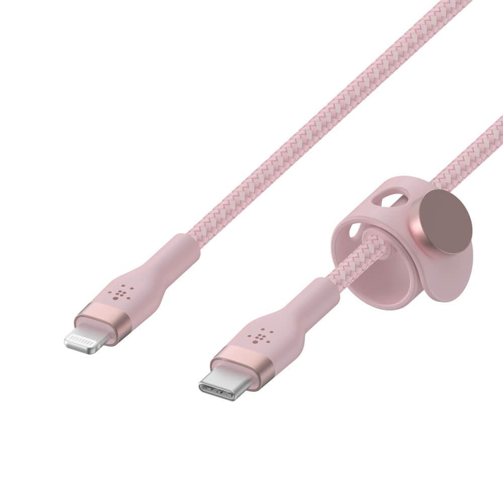 สายชาร์จ Belkin รุ่น CAA011bt1MPK USB-C to Lightning  ยาว 1 เมตร สีชมพู_2