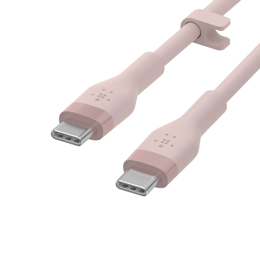 สายชาร์จ  Belkin รุ่น CAB009bt1MPK USB-C to USB-C สายซิลิโคนเกรดพิเศษ สีชมพู_2