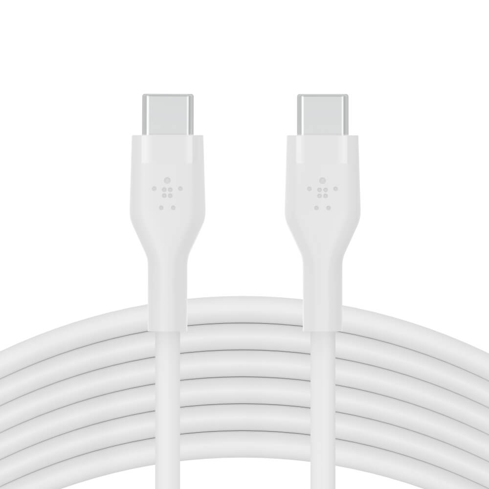 สายชาร์จ  Belkin รุ่น CAB009bt1MWH USB-C to USB-C สายซิลิโคนเกรดพิเศษ สีขาว_5