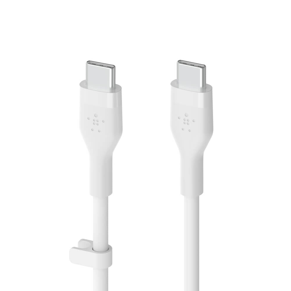 สายชาร์จ  Belkin รุ่น CAB009bt1MWH USB-C to USB-C สายซิลิโคนเกรดพิเศษ สีขาว_0