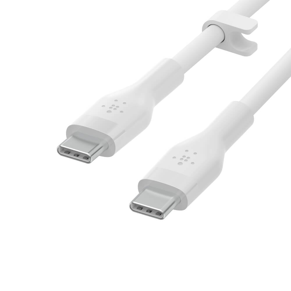 สายชาร์จ  Belkin รุ่น CAB009bt1MWH USB-C to USB-C สายซิลิโคนเกรดพิเศษ สีขาว_3