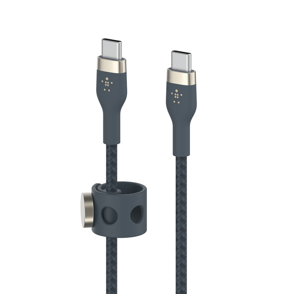 สายชาร์จ USB-C to USB-C Belkin CAB011bt1MBL สายถักแบบพรีเมี่ยม PRO Flex 1 เมตร สีน้ำเงิน_0