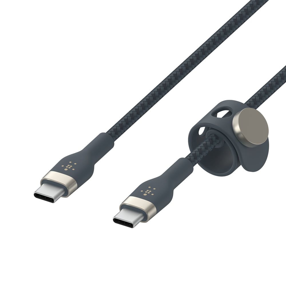 สายชาร์จ USB-C to USB-C Belkin CAB011bt1MBL สายถักแบบพรีเมี่ยม PRO Flex 1 เมตร สีน้ำเงิน_2