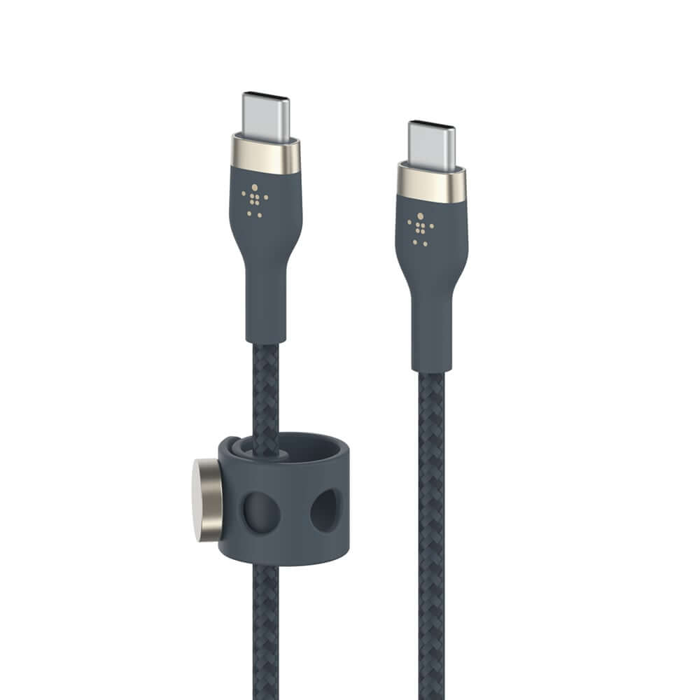 สายชาร์จ USB-C to USB-C Belkin CAB011bt1MBL สายถักแบบพรีเมี่ยม PRO Flex 1 เมตร สีน้ำเงิน