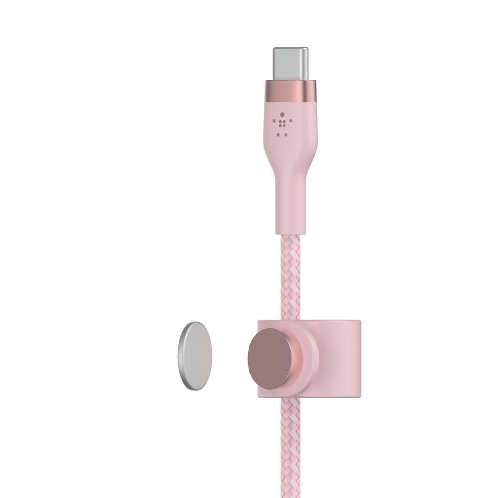 สายชาร์จ USB-C to USB-C Belkin CAB011bt1MPK สายถักแบบพรีเมี่ยม PRO Flex 1 เมตร สีชมพู_3