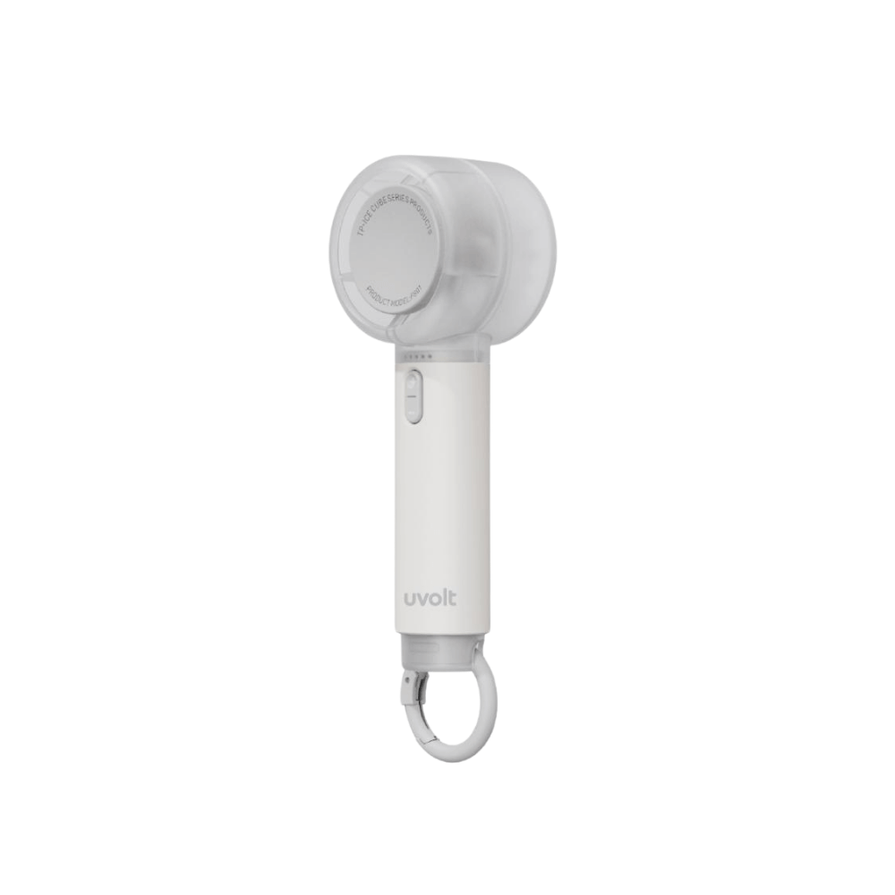 พัดลมมือถือแบบพกพา UVOLT  รุ่น UVHF01-WHT สีขาว แบตเตอรี่ 2000MAH ปรับได้ 5 ระดับ
