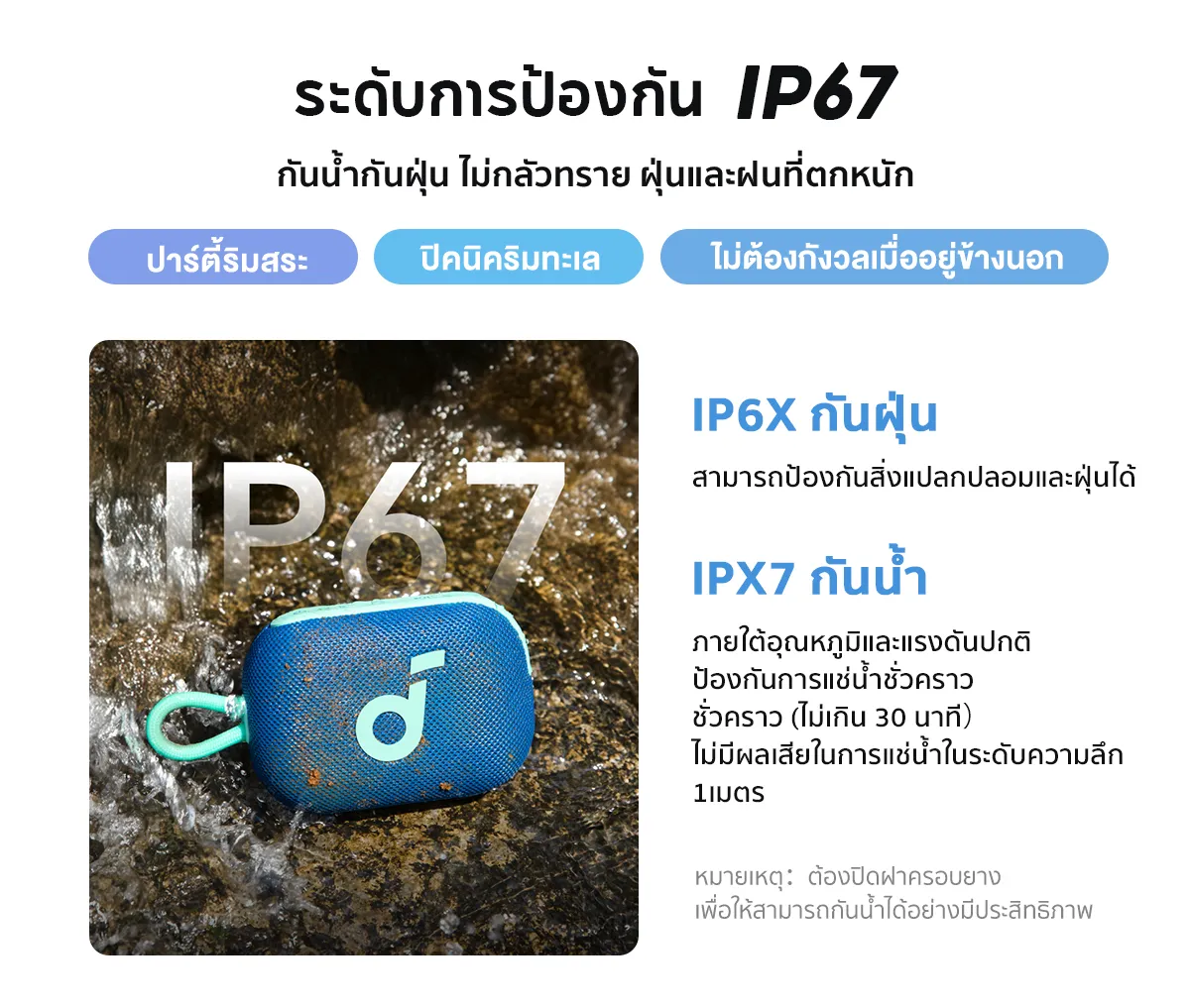 ลำโพงบลูทูธ SoundCore A31X1191 Select 4 Go 5W iP67 Play 20Hr WHT-RED_1