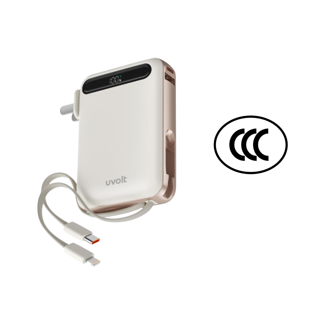แบตเตอรี่สำรอง UVOLT UVP10AC-01-CRM 3C (EP-I109) 4IN1 10,000 MAH สีครีม (จอแสดงผลดิจิตอลLED) ได้รับรอง 3C_3