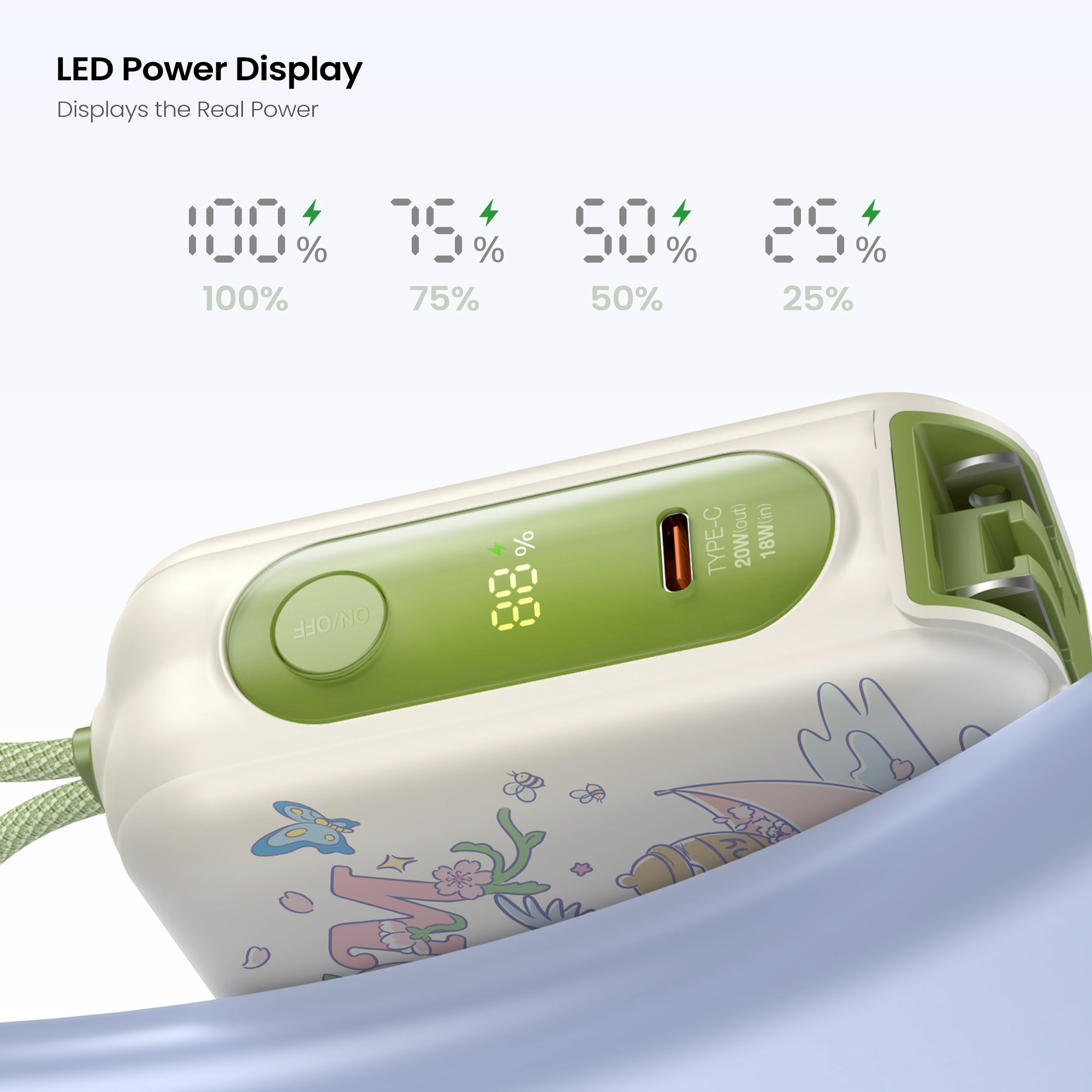 แบตเตอรี่สำรอง VEGER W1514 (VPC15-02PD-PROW1) ความจุ 15,000 MAH ลายหมีพูห์_4