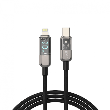 สายชาร์จ UVOLT WC-108L USB-C TO LIGHTNING ความยาว 1.2 เมตร พร้อมจอแสดงผลดิจิตอล LED_0