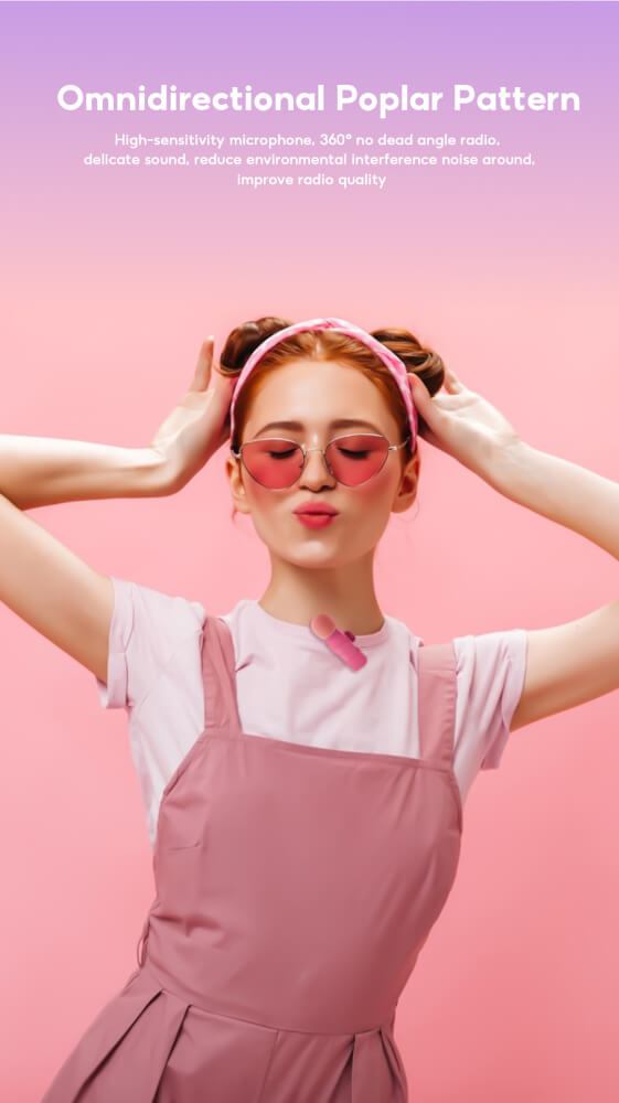 ไมโครโฟนไร้สาย BOYA MICROPHONE BOYA BY-V2 PINK