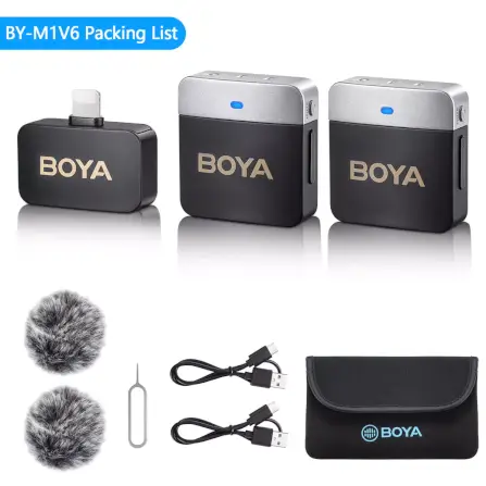 ไมโครโฟนไร้สาย BOYA MICROPHONE BOYA BY-M1V6_1