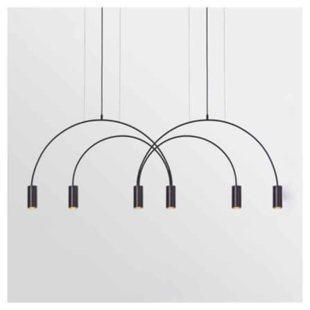 ไฟช่อ Yfactory LP009999 ขนาด 140x48x150 ซม. สีดำ 6 หัว_4