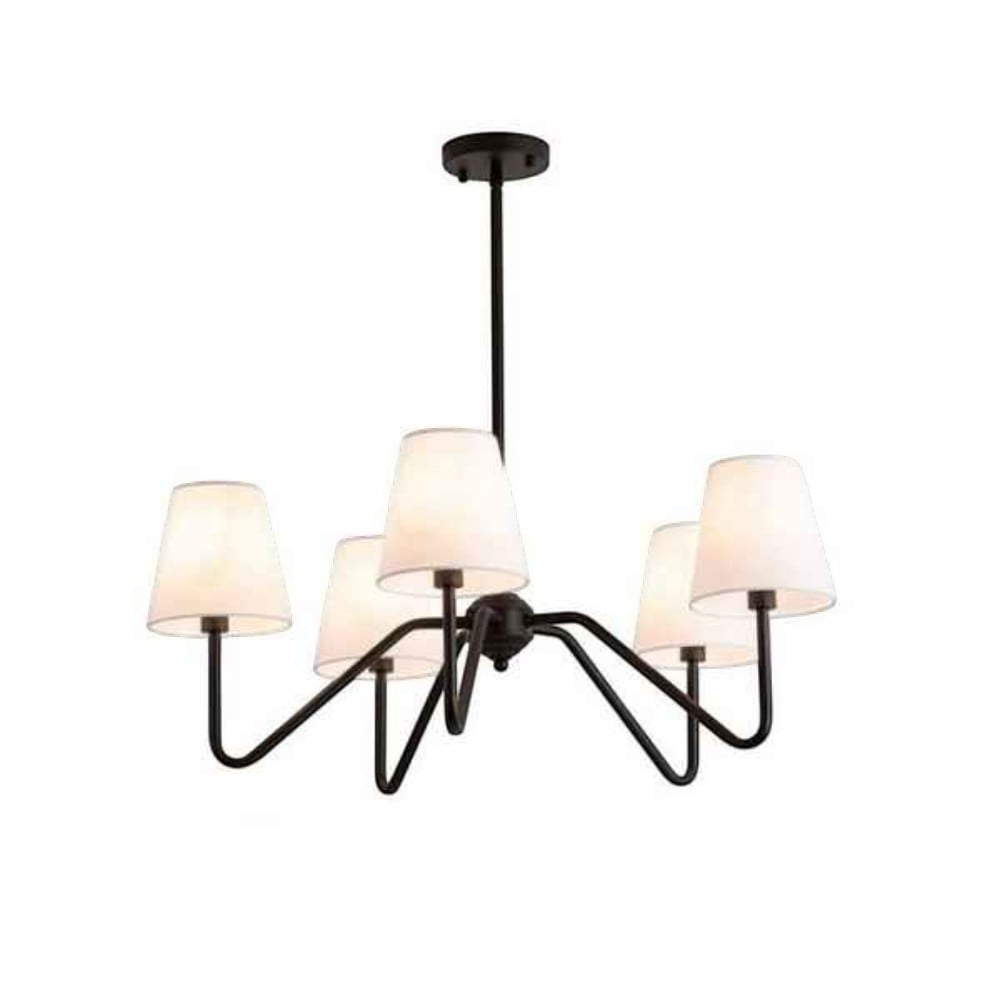 โคมไฟช่อ Yfactory LP116782 สีขาว&ดำ 5 หัว _0