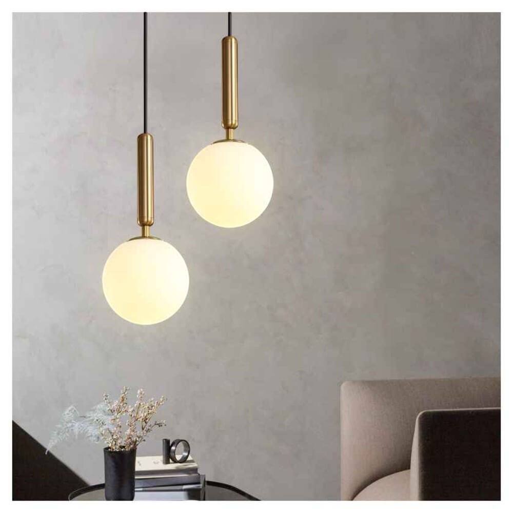 ไฟช่อ YFACTORY วัสดุแก้วทรงกลม ขนาด 15X15XH35 ซม. สีทอง 1 หัว_2