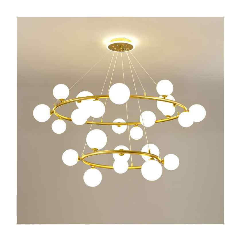 โคมไฟระย้า YFACTORY ขนาด 110X110XH70 ซม.- สีทอง 24 หัว_2