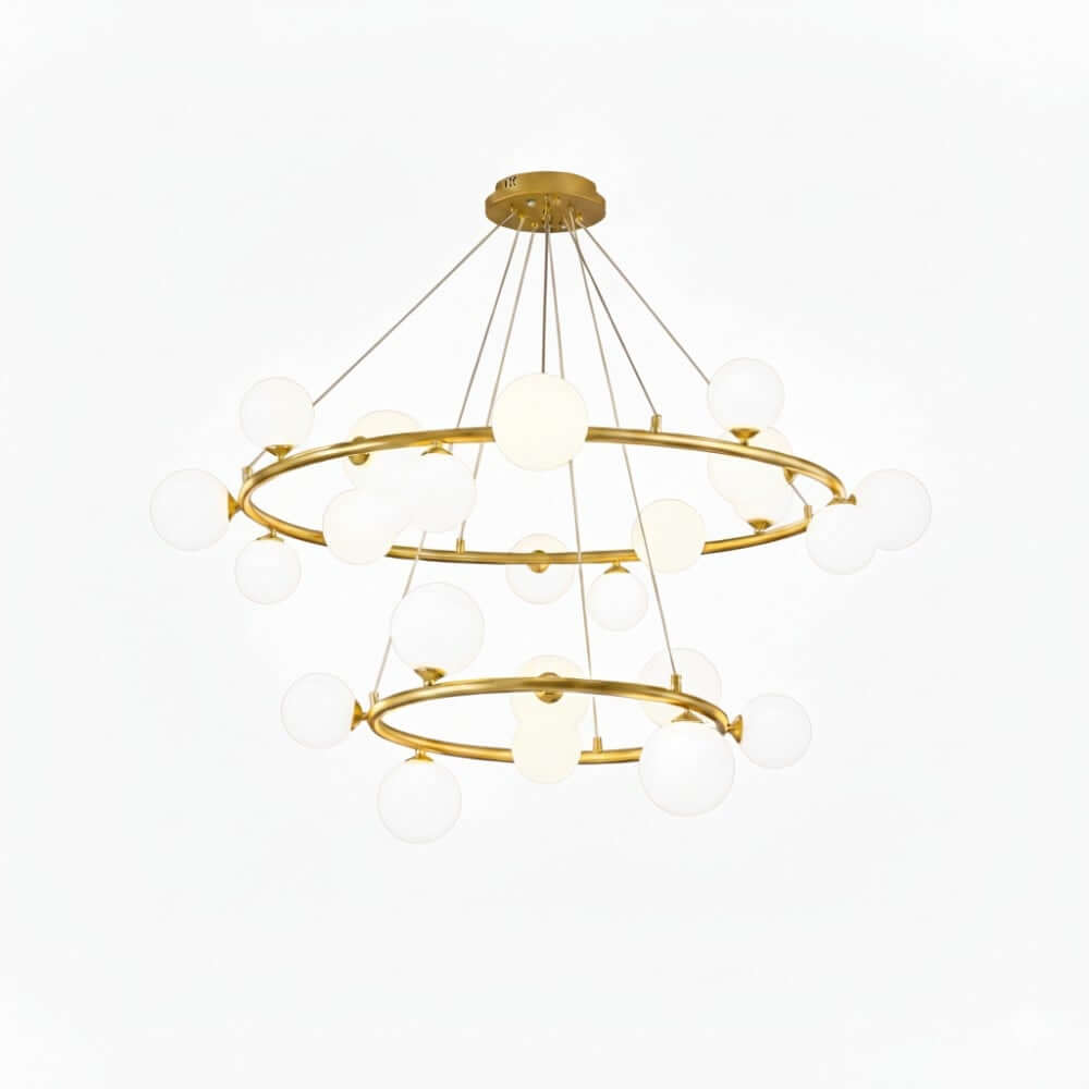 โคมไฟระย้า YFACTORY ขนาด 110X110XH70 ซม.- สีทอง 24 หัว_0