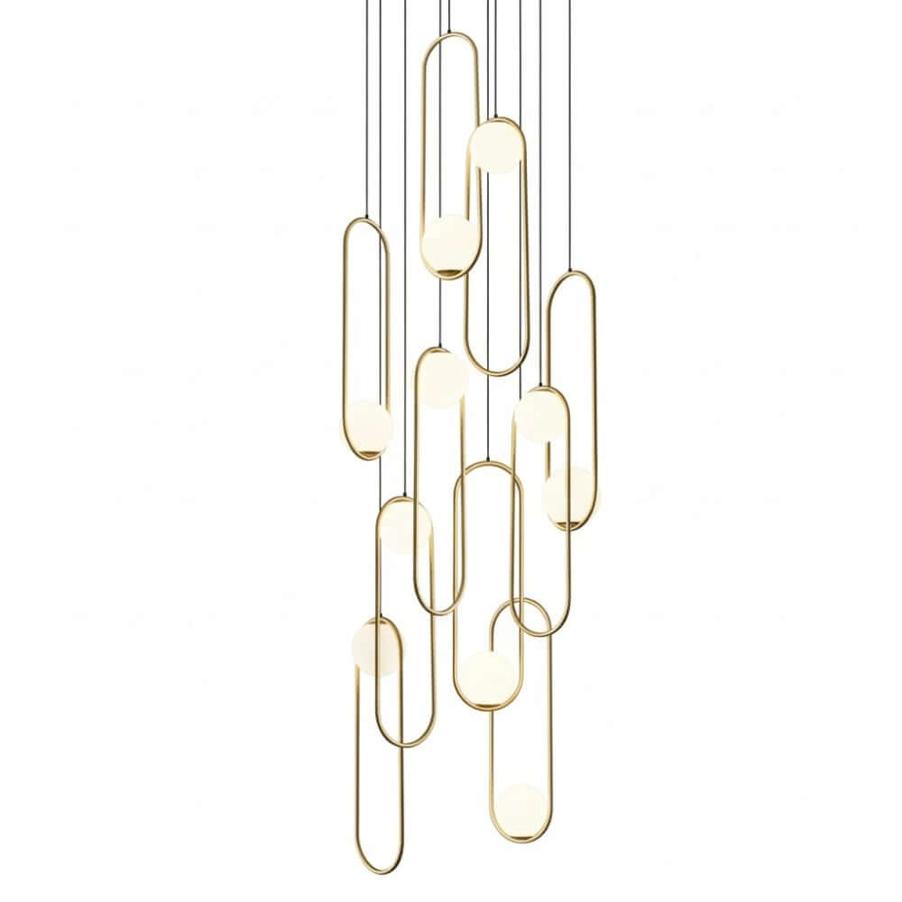 โคมไฟระย้า YFACTORY ขนาด90X90XH240 ซม.-สีทอง  10 หัว_0