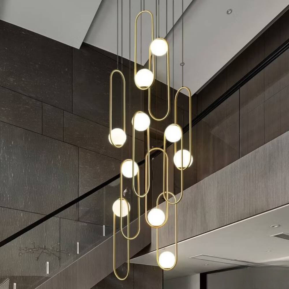 โคมไฟระย้า YFACTORY ขนาด90X90XH240 ซม.-สีทอง  10 หัว_2