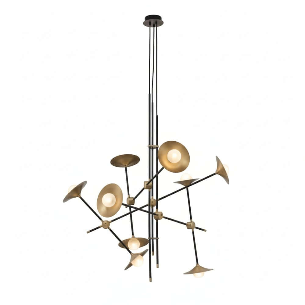 ไฟช่อ YFACTORY วัสดุโลหะ ขนาด 120X120XH125 ซม. สีทอง 9 หัว_0