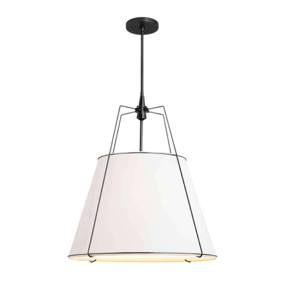 ไฟช่อ YFACTORY วัสดุโคมผ้าและเหล็ก ขนาด 50X50XH100 ซม. สีดำ/ขาว 1 หัว