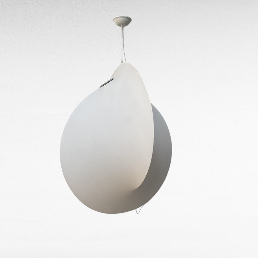 โคมไฟช่อ YFACTORY วัสดุผ้าไหมเคลือบบนโครงเหล็กคาร์บอน ขนาด 60X60XH80 CM. สีขาว 1 หัว