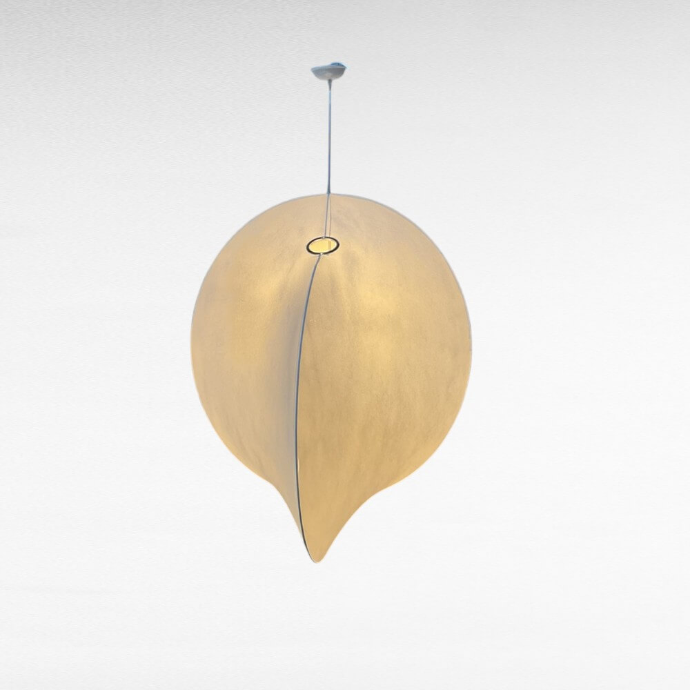 ไฟช่อ YFACTORY วัสดุผ้าไหมเคลือบบนโครงเหล็กคาร์บอน ขนาด 100X100XH125 ซม. สีขาว 1 หัว_3