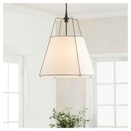 ไฟช่อ YFACTORY วัสดุโคมผ้าและเหล็ก ขนาด 50X50XH100 ซม. สีดำ/ขาว 1 หัว_4