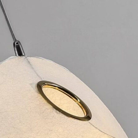 โคมไฟช่อ YFACTORY วัสดุผ้าไหมเคลือบบนโครงเหล็กคาร์บอน ขนาด 60X60XH80 CM. สีขาว 1 หัว_5