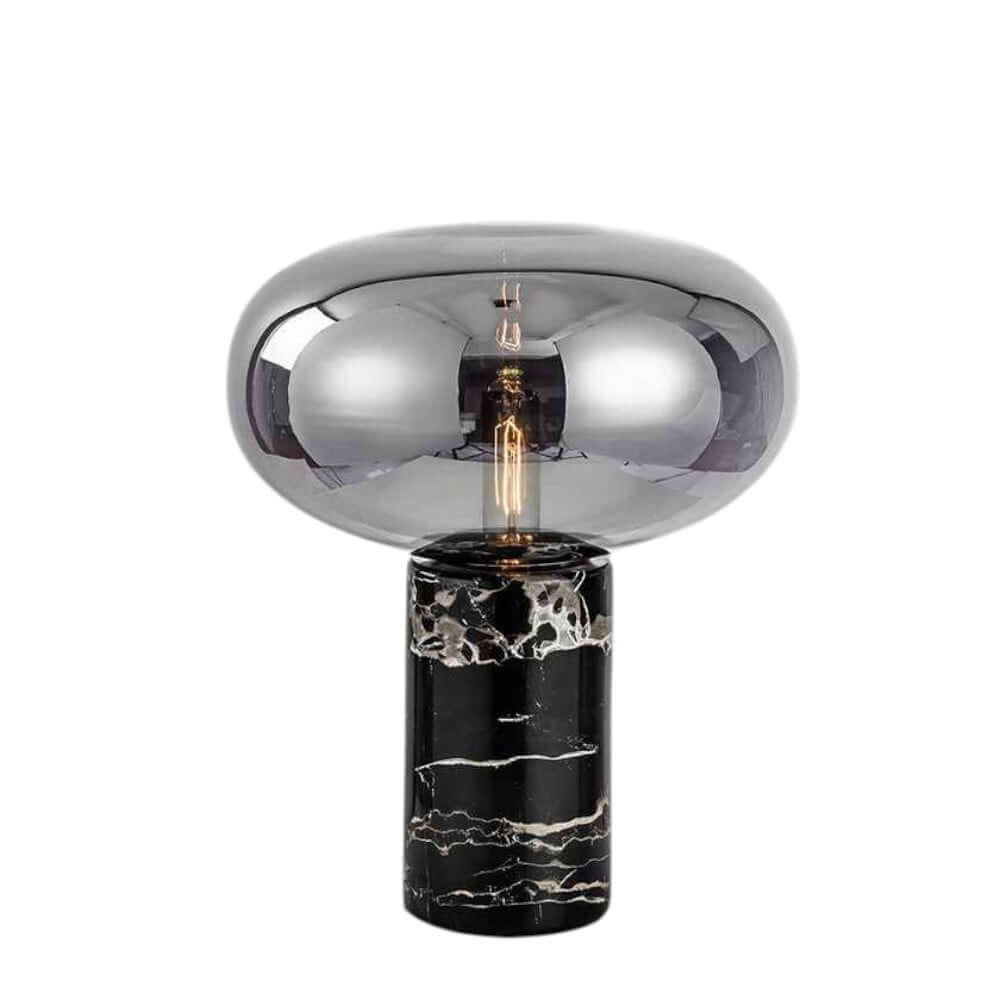 โคมไฟตั้งโต๊ะ YFACTORY รุ่น LT102232 ขนาด 32x32x38 ซม. แก้วสีเทาควันบุหรี่