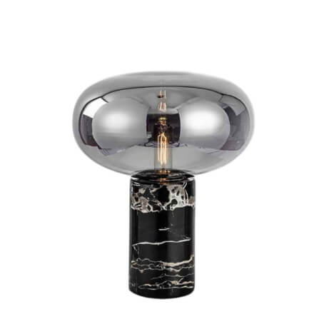 โคมไฟตั้งโต๊ะ YFACTORY รุ่น LT102232 ขนาด 32x32x38 ซม. แก้วสีเทาควันบุหรี่_0