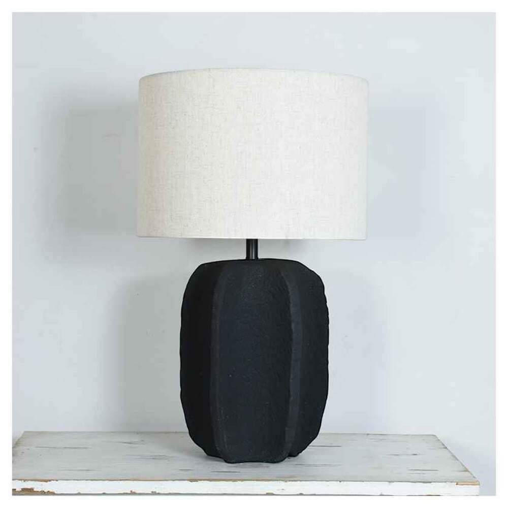 โคมไฟตั้งโต๊ะ YFACTORY  วัสดุเซรามิก ขนาด 30x30xH57 ซม. สีดำ_2