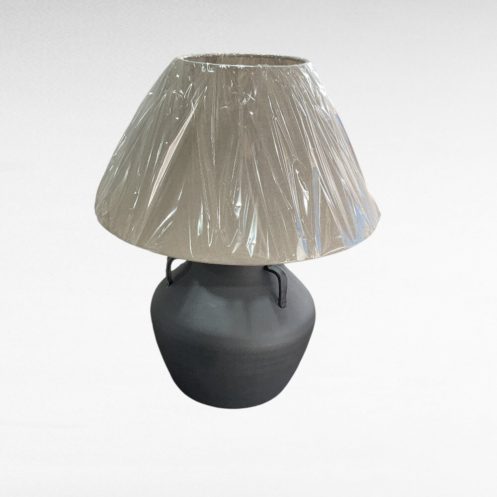 โคมไฟตั้งโต๊ะ YFACTORY  วัสดุเซรามิก ขนาด 42x42xH52 ซม. สีดำ_3