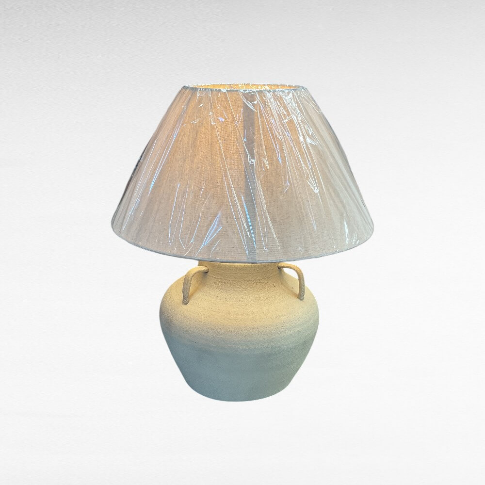 โคมไฟตั้งโต๊ะ YFACTORY  วัสดุเซรามิก ขนาด 42x42xH52 ซม. สีขาว_4