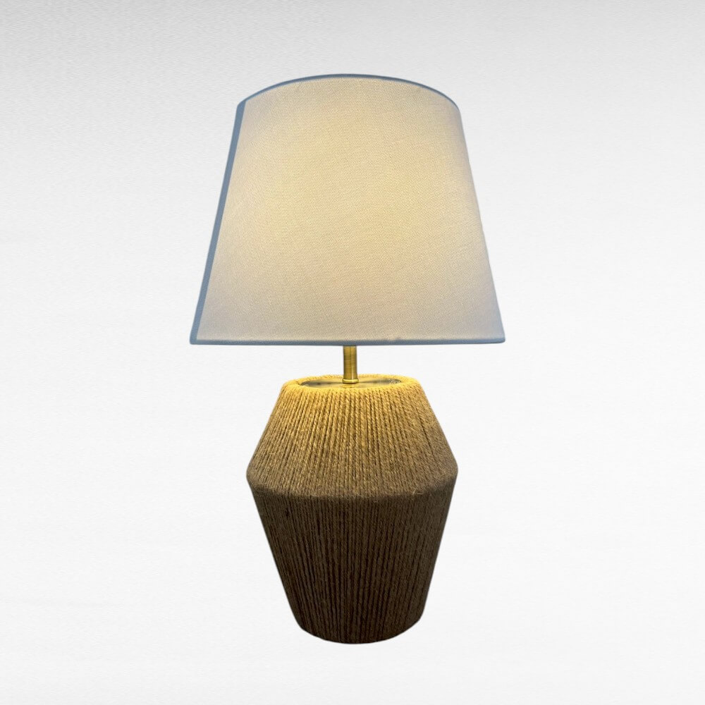 โคมไฟตั้งโต๊ะ YFACTORY  วัสดุเชือกป่าน ขนาด 326x26xH42 ซม. สีน้ำตาล_3