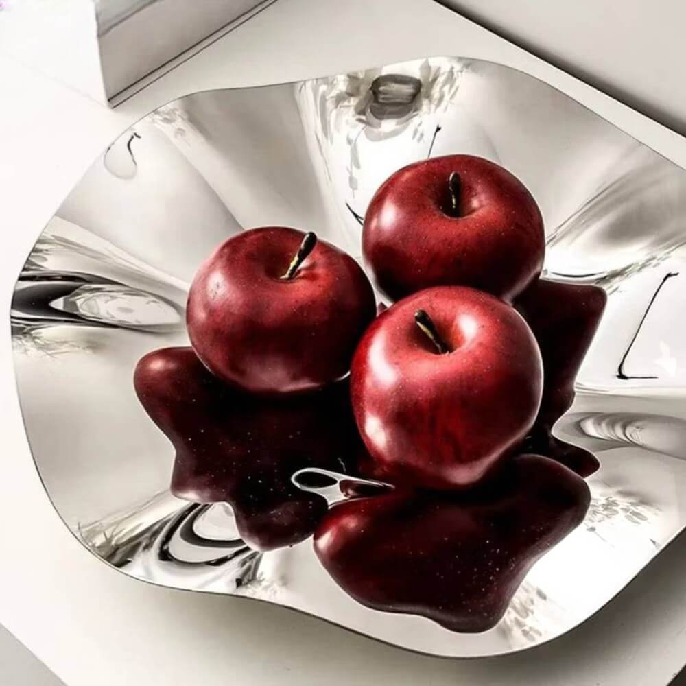 ถาดตกแต่งบ้าน YFACTORY ST106467 ขนาด 30X30X4 ซม. สีเงิน